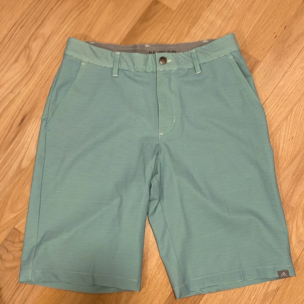 Men’s Adidas size 30 blue striped shorts